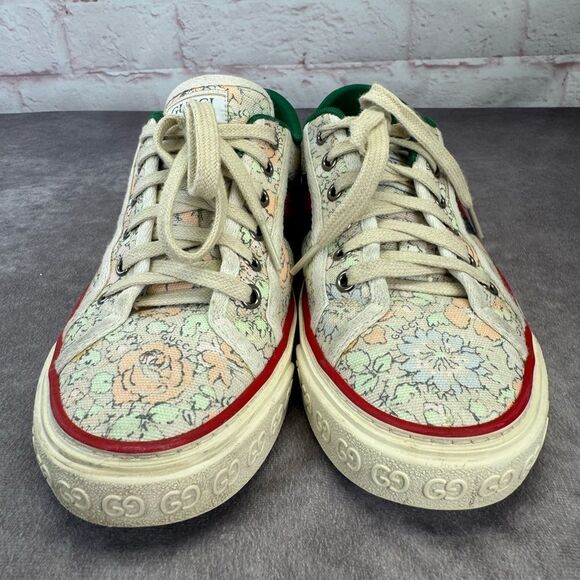 Gucci Floral Liberty Ace Web Sneakers 8.5 - Picture 5 of 12